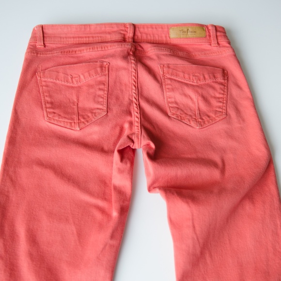 Zara Core Denim Trafaluc Collection Coral  Slim Denim Jeans Size 6 - Picture 4 of 12